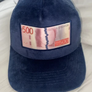 Blå keps med 500-kronorsmotiv - All cap one x Brucce lee 