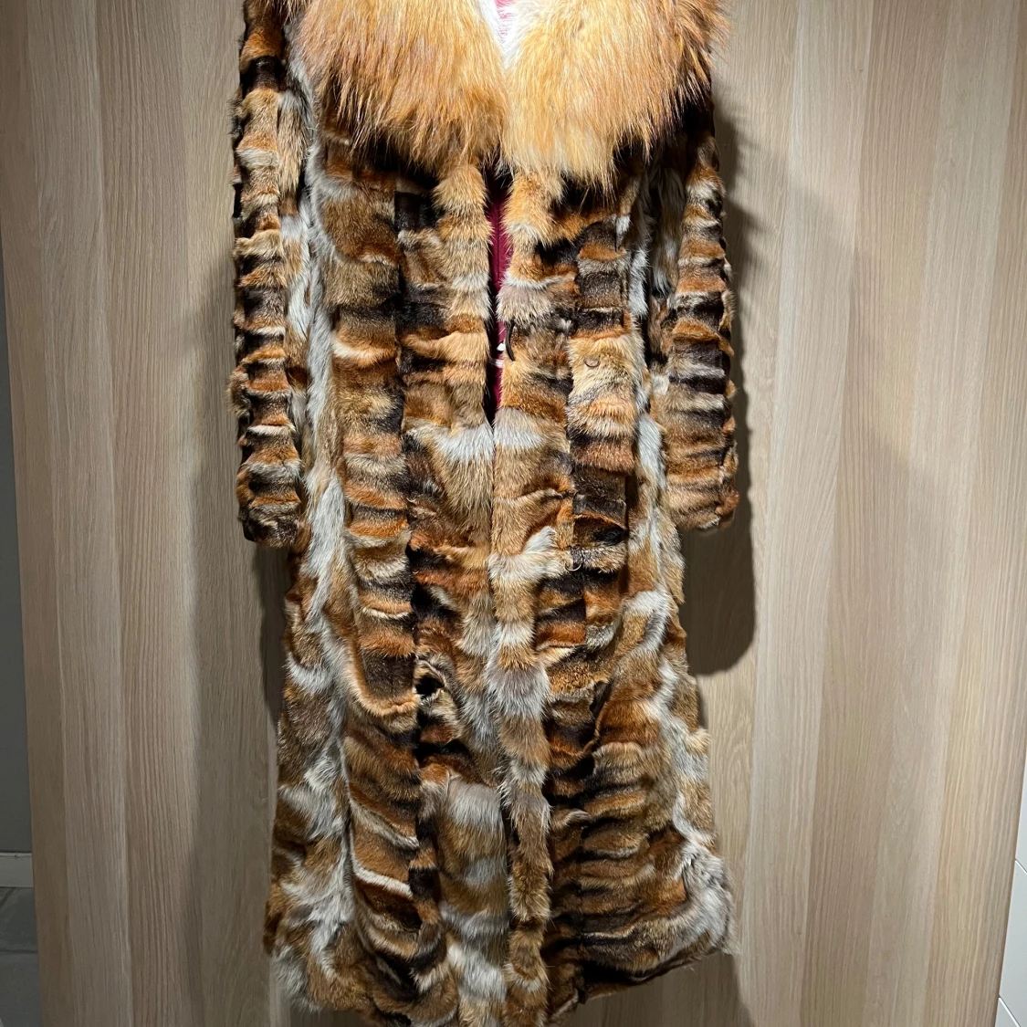 Vintage 70 tals kappa i rödräv  