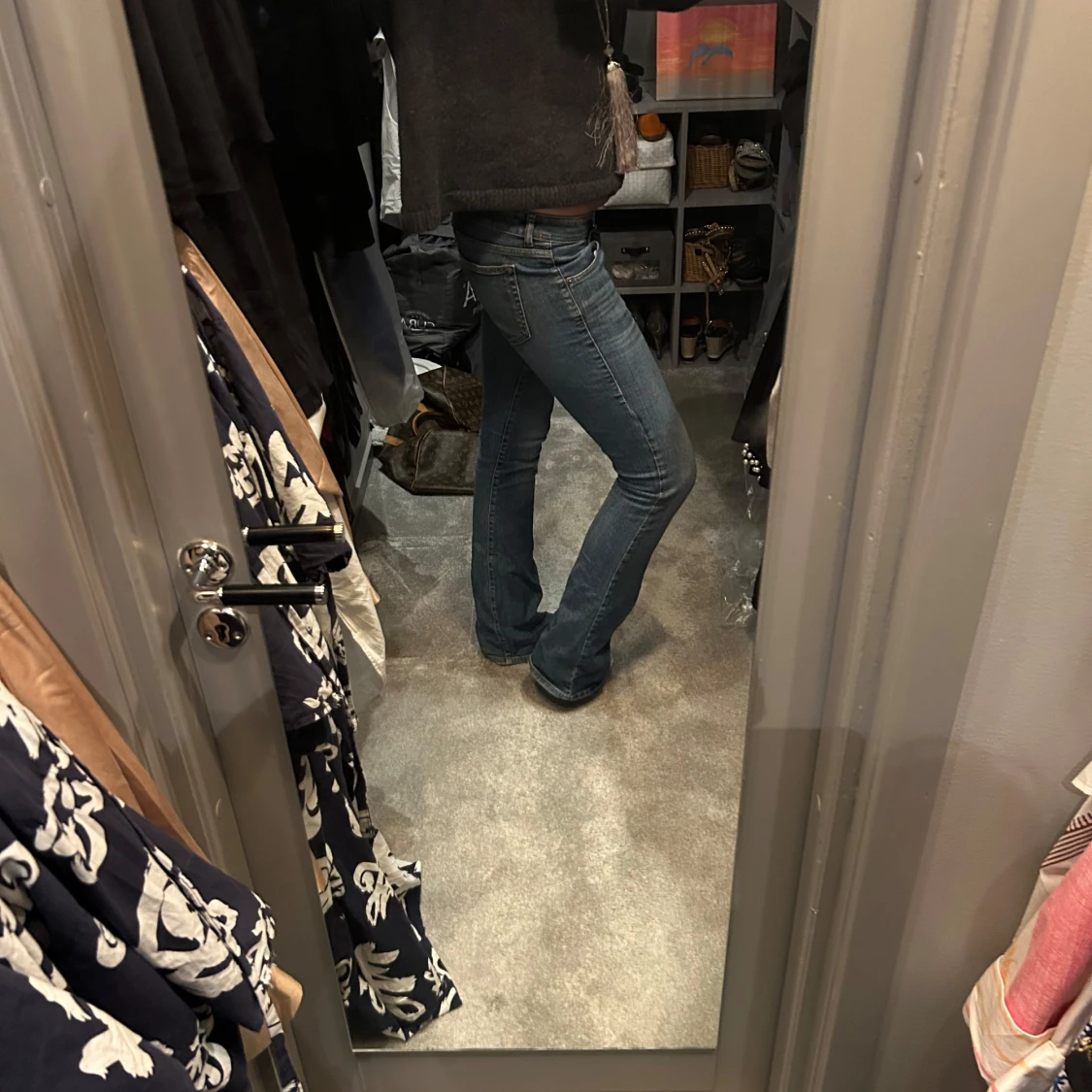 Blå bootcut jeans - 1