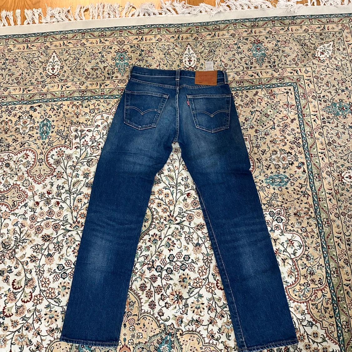 Levis 501 jeans i blå denim - 1