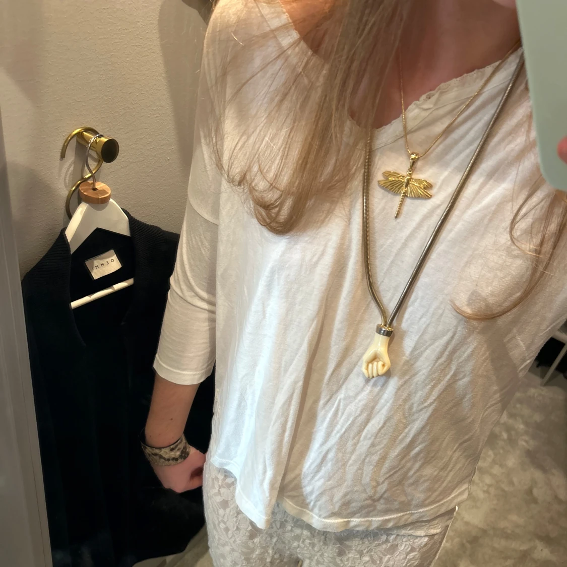 Vit långärmad topp - 2