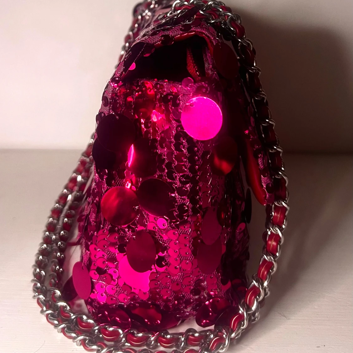 Rosa paljettväska Ibiza vibe - 1