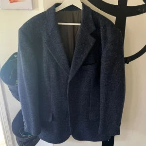 Blå kavaj - Vintage Blå stickliknande kavaj  Bra skick