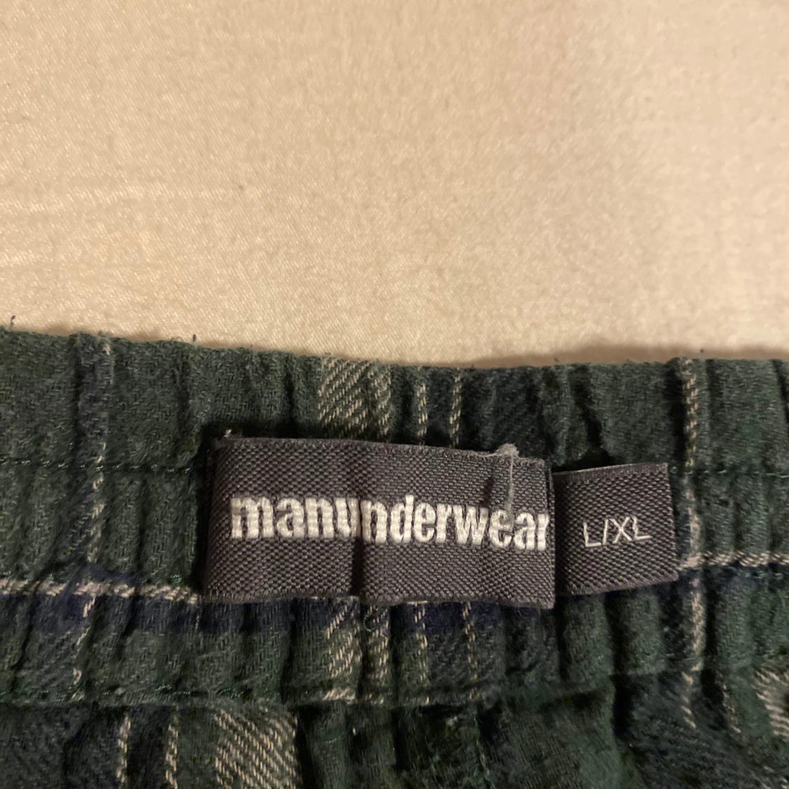 Gröna rutiga pyjamasbyxor från Manunderwear - 90