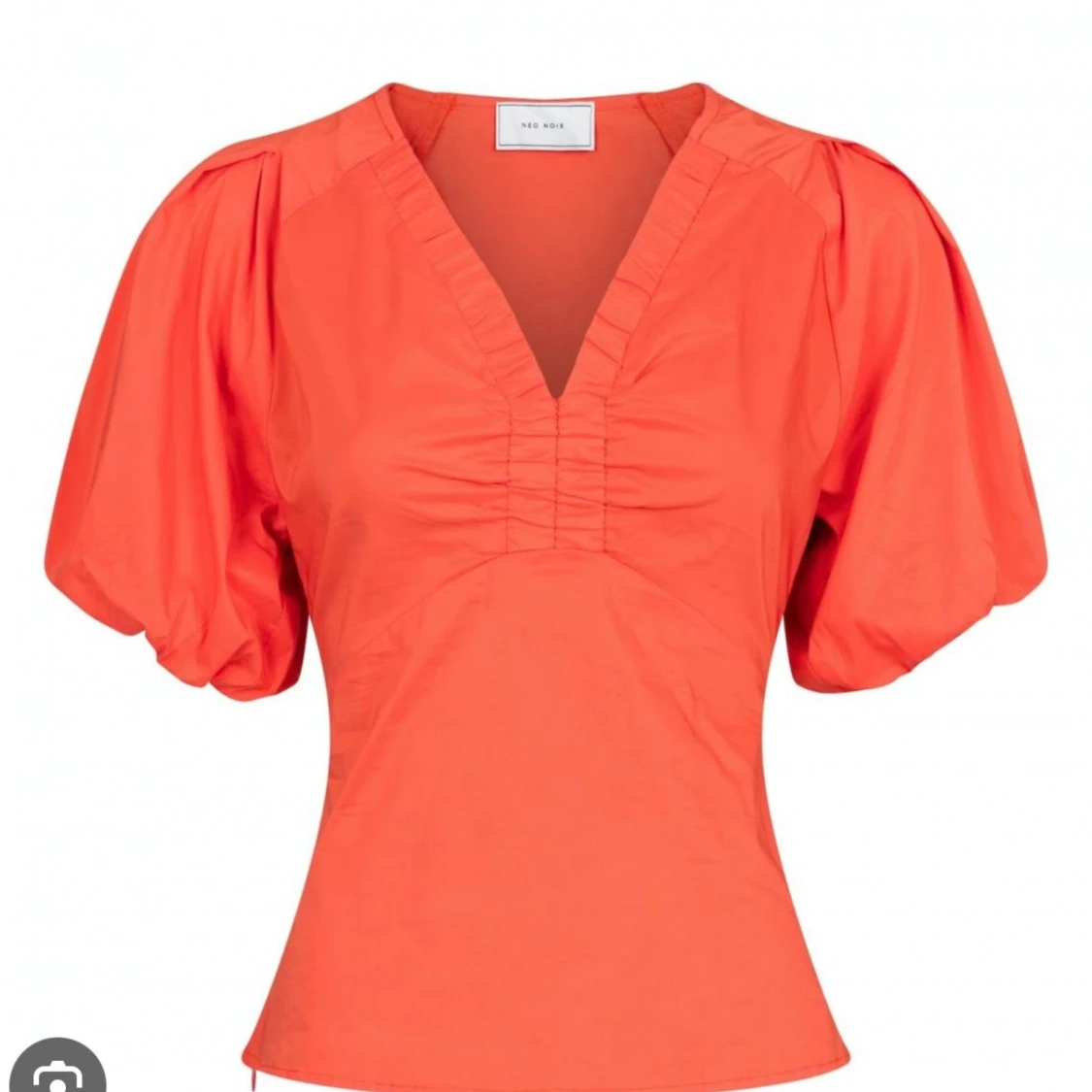 Neo Noir Irina Poplin Blouse, Coral