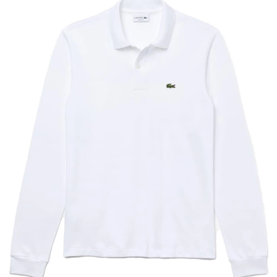Vit långärmad pikétröja från Lacoste - 91