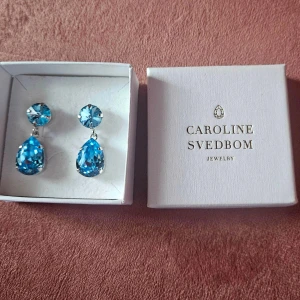 Mini Drop Earrings Caroline Svedbom - 1 par vackra helt nya Mini Drop Earrings Rhodium i färgen Light Sapphire. Kostar i handeln 895 kr. Ask medföljer.