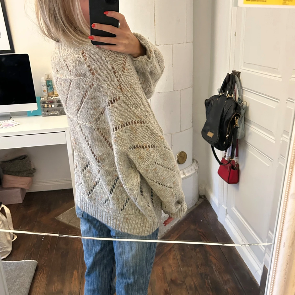 Mönsterstickad Lindex tröja - 90