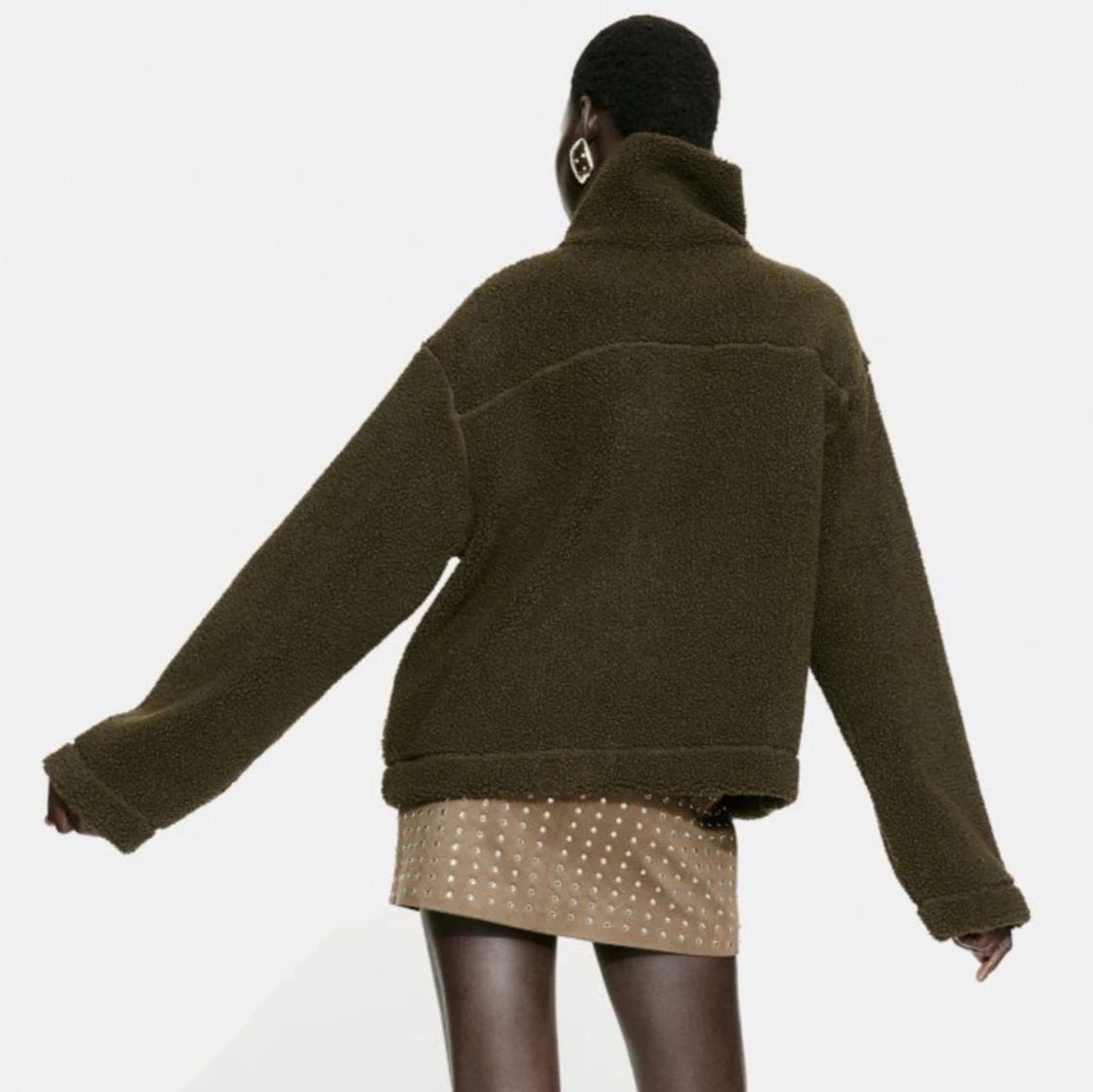 Grön teddy/pile jacka - 90