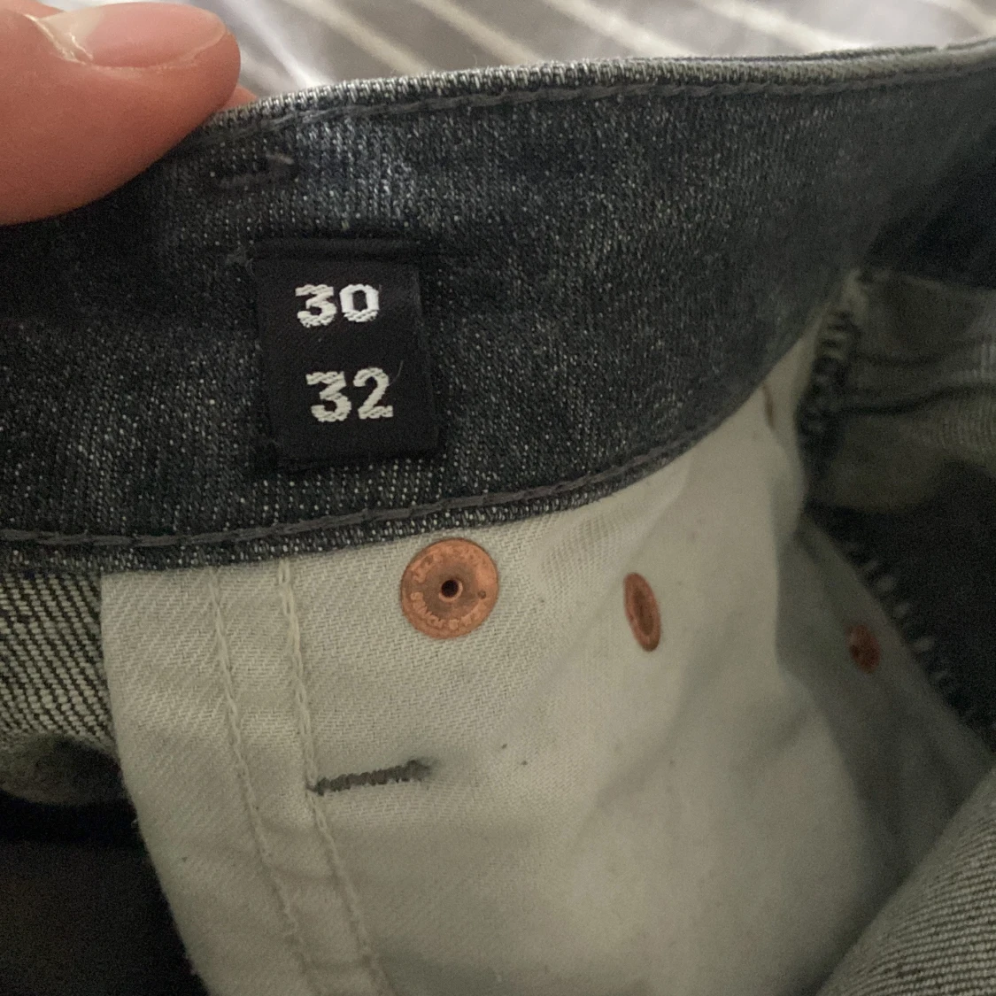 Grå jeans med slim straight fit 30/32 - 3