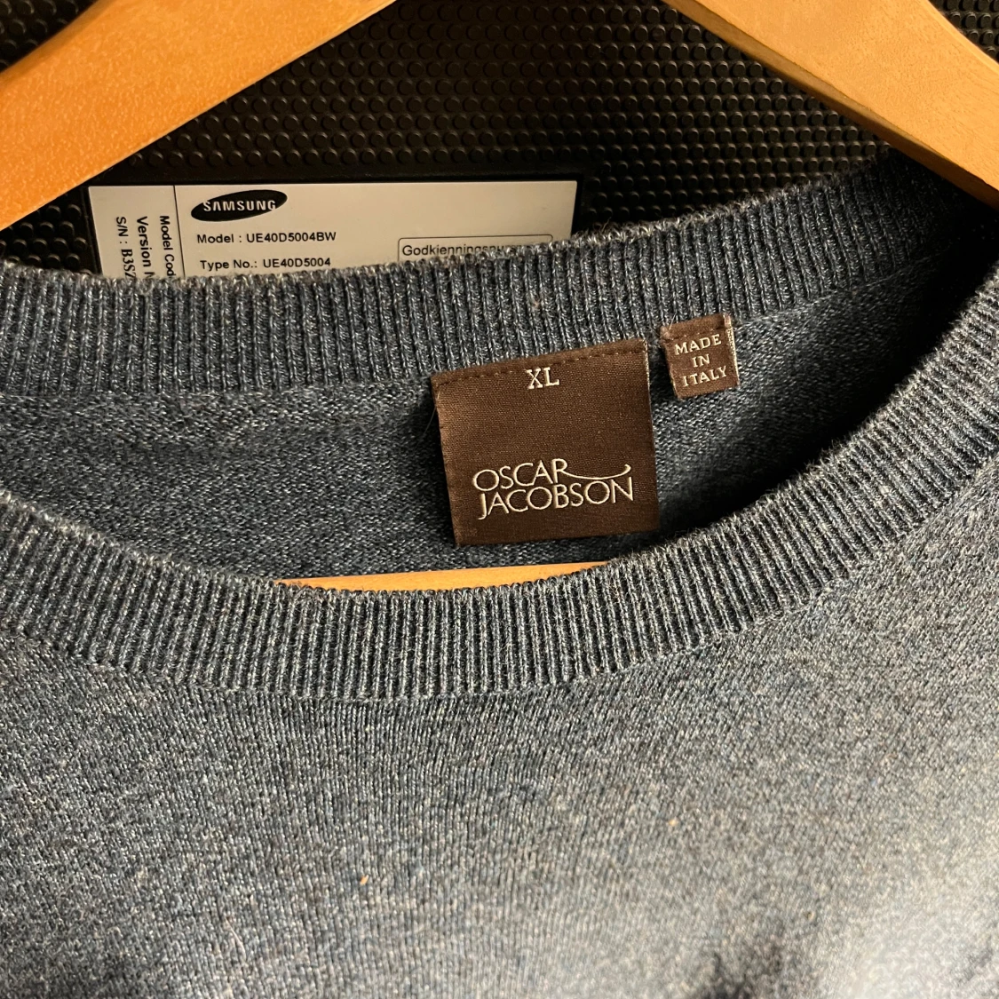 Blåmelerad tröja från Oscar Jacobson - 1