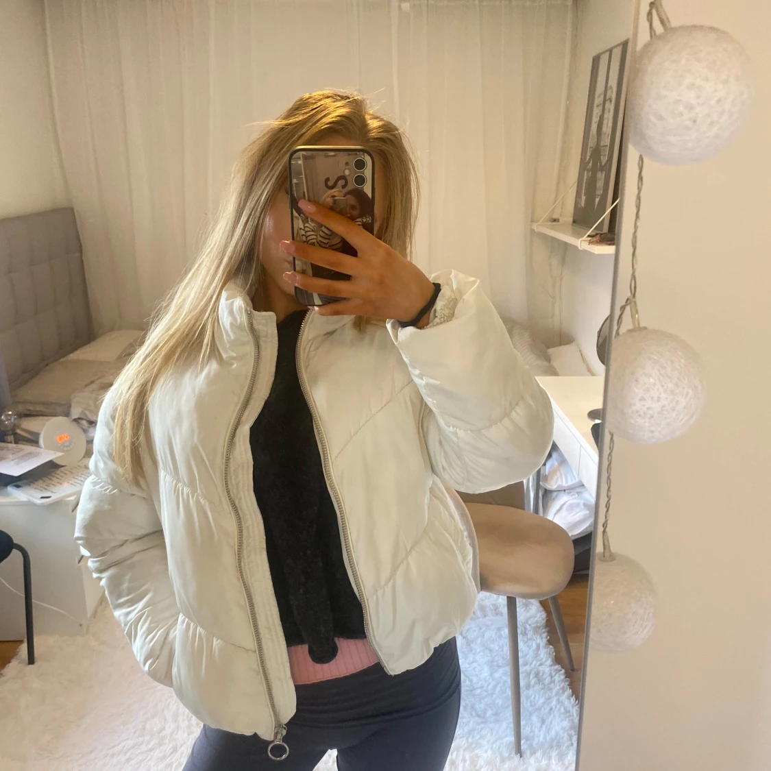 Vit pufferjacka - 93