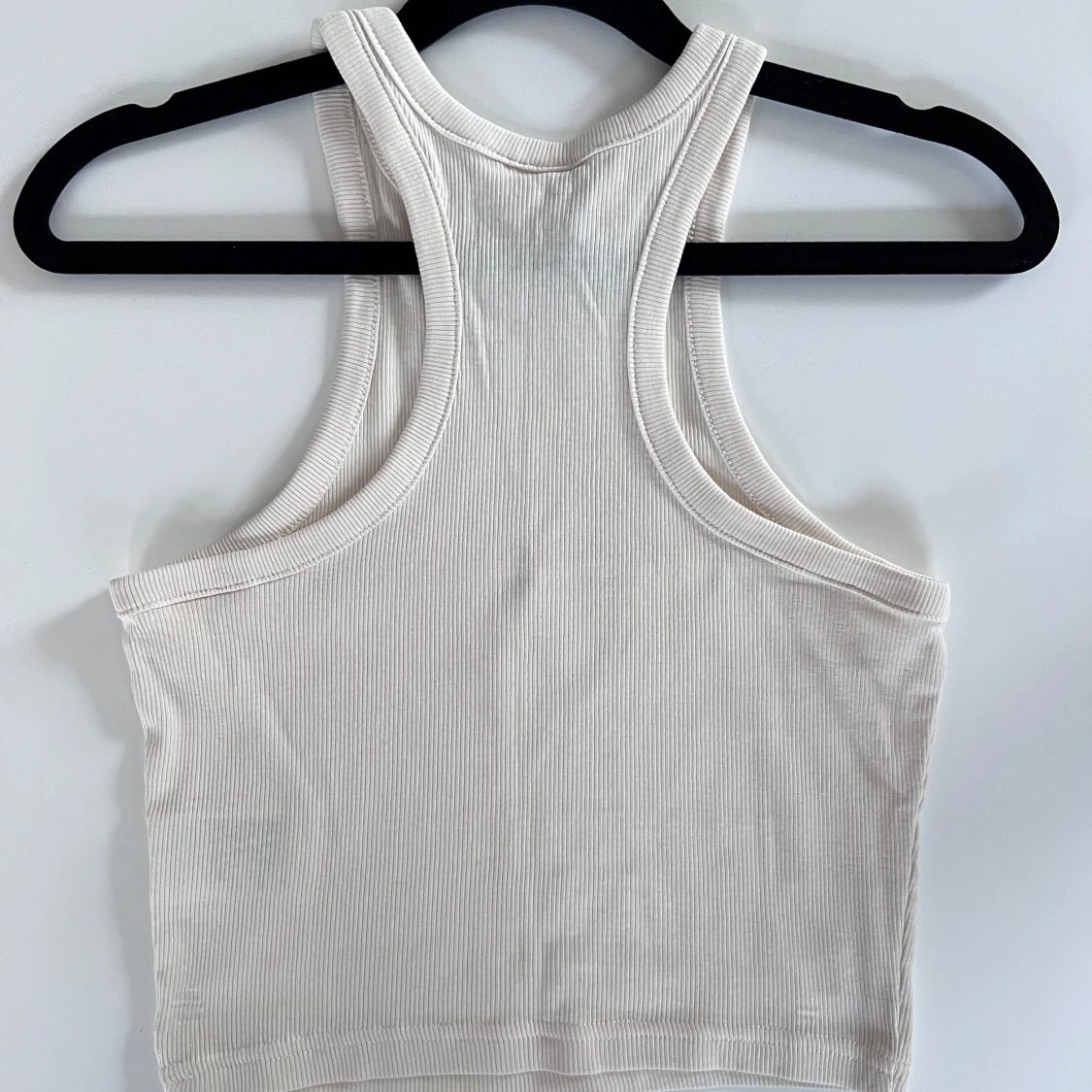 Cremefärgat ribbat linne - 3