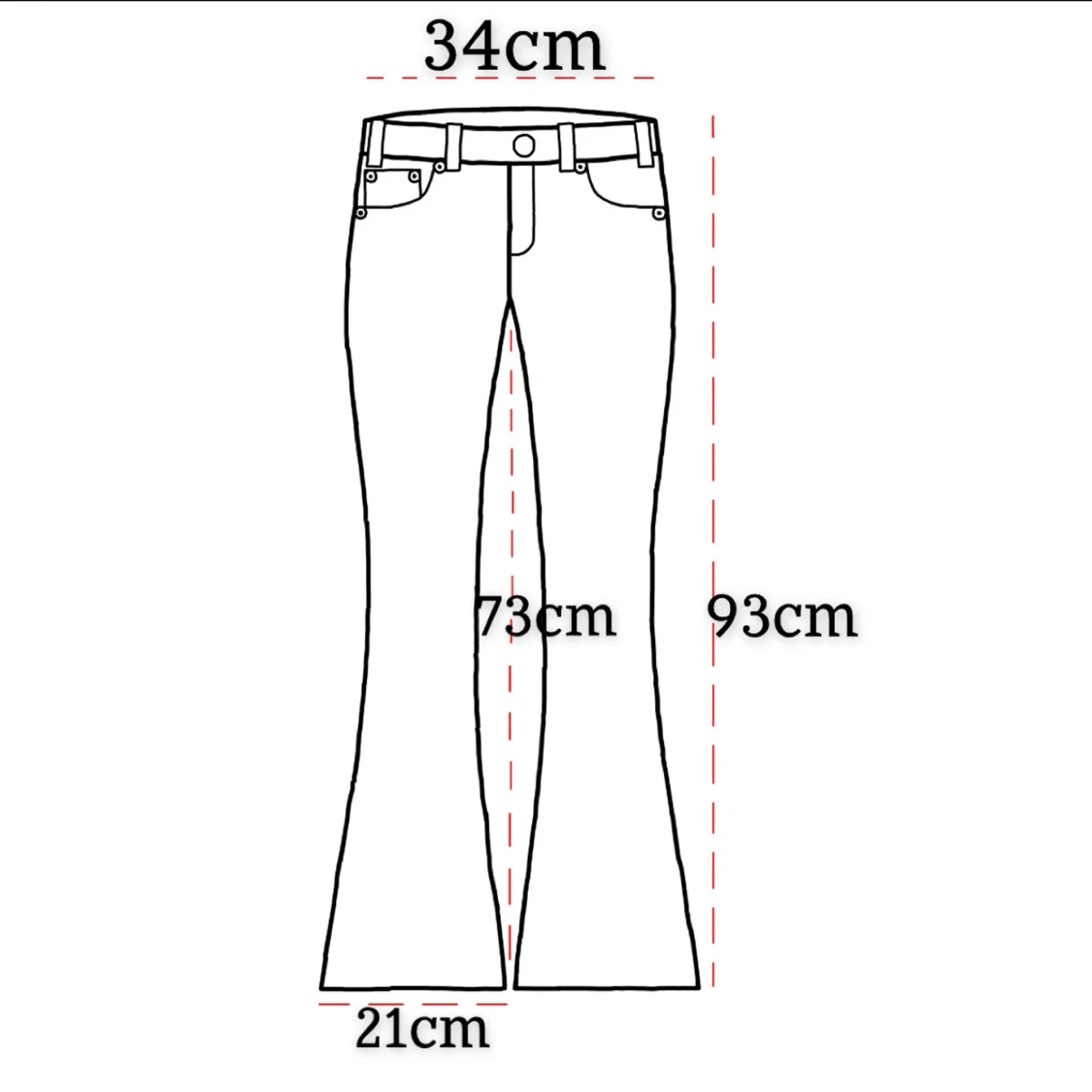 Lågmidjade bootcut leopard - 93