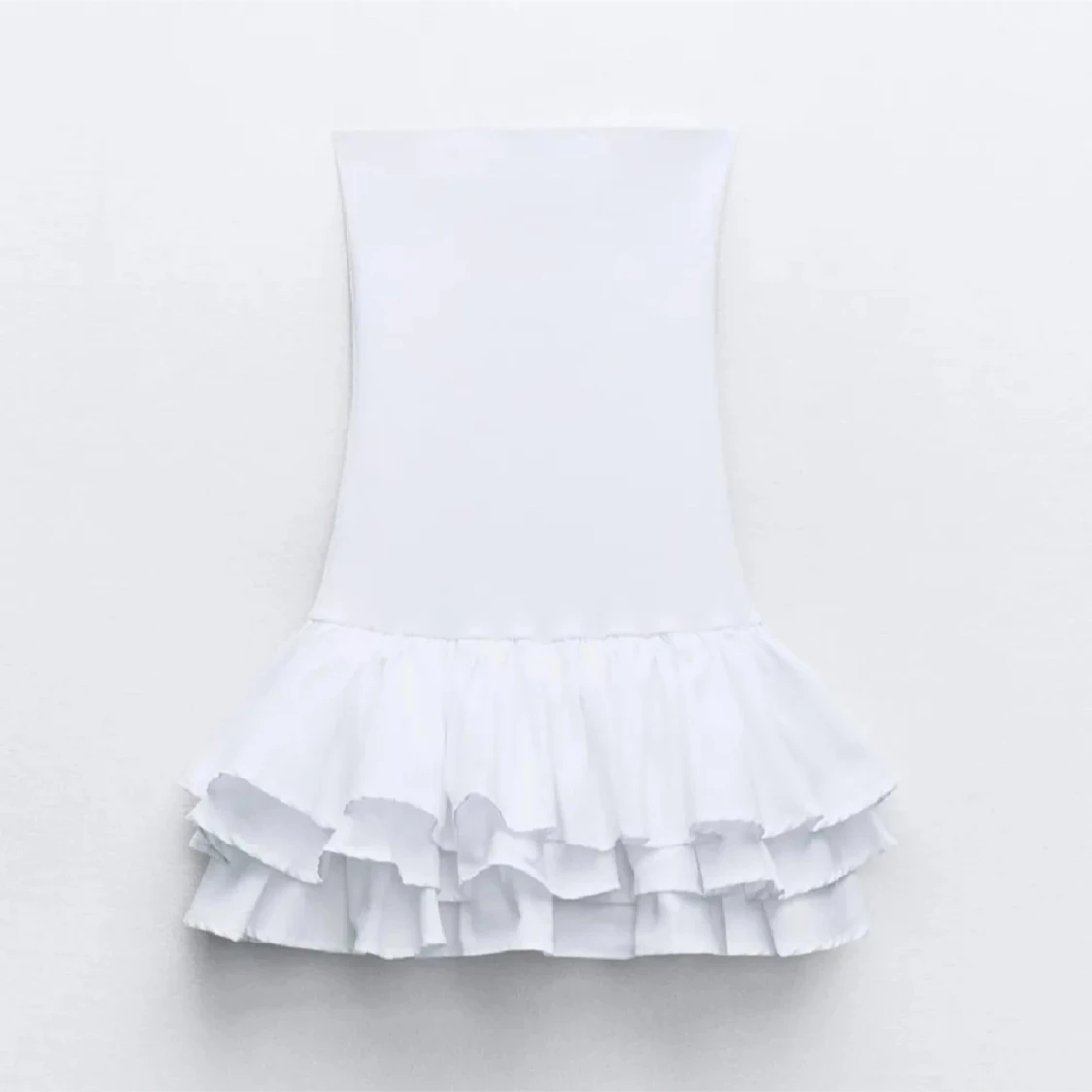 Zara vit volangklänning - 90