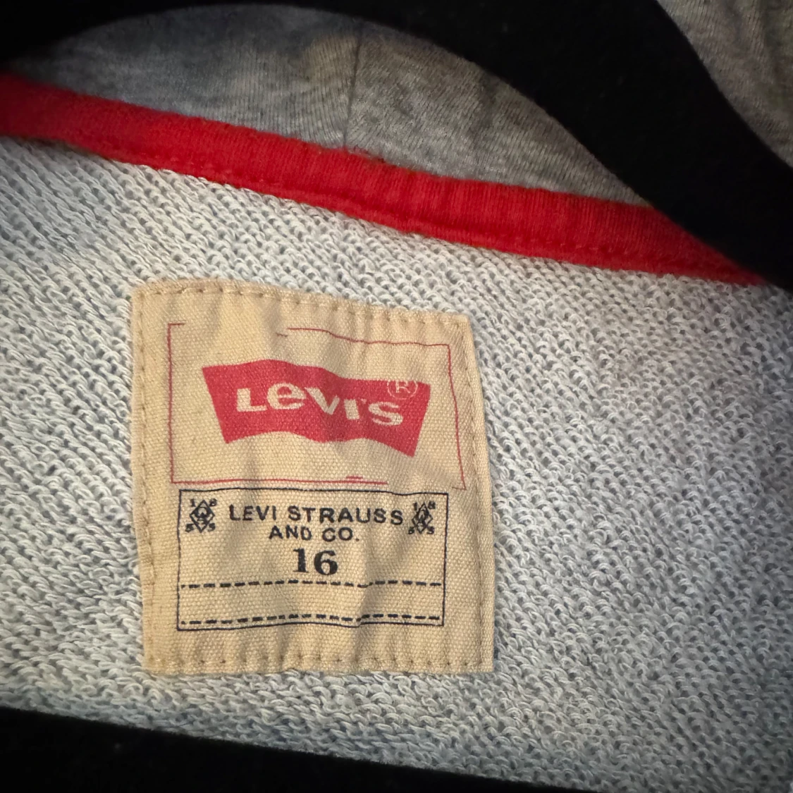 Grå hoodie från Levi's strl: 16 år - 92