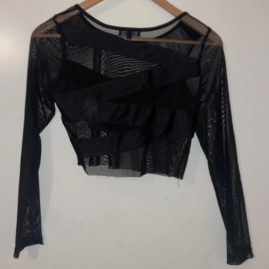 Svart mesh topp - 91