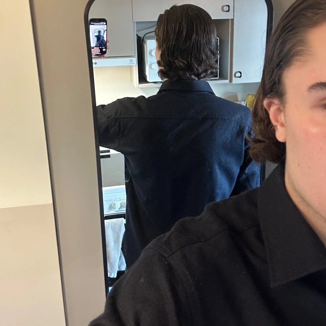 Svart långärmad skjorta - John Henric - 1