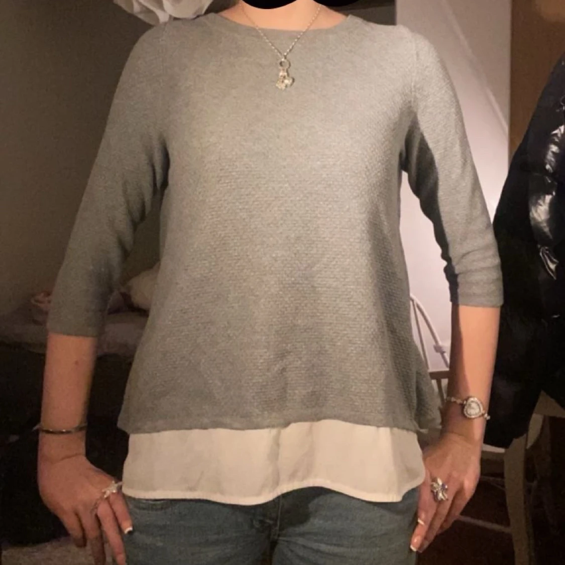 Trekvartsärmad tröja