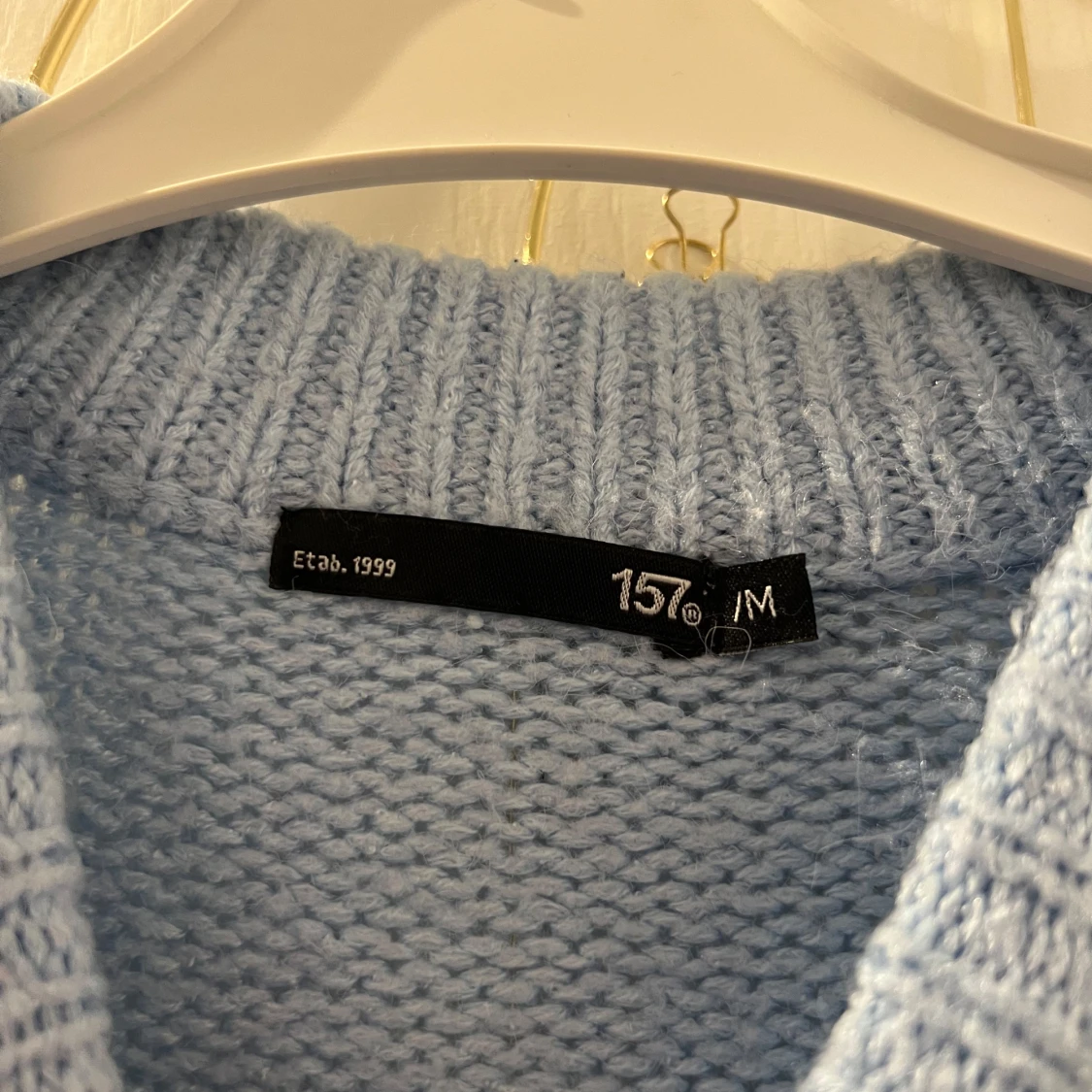 Blå stickad tröja från lager157 - 1