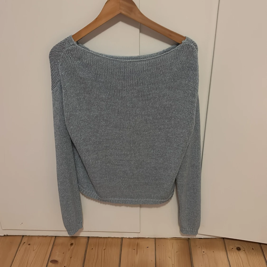 Ljusblå stickad tröja från NLY Trend - 2