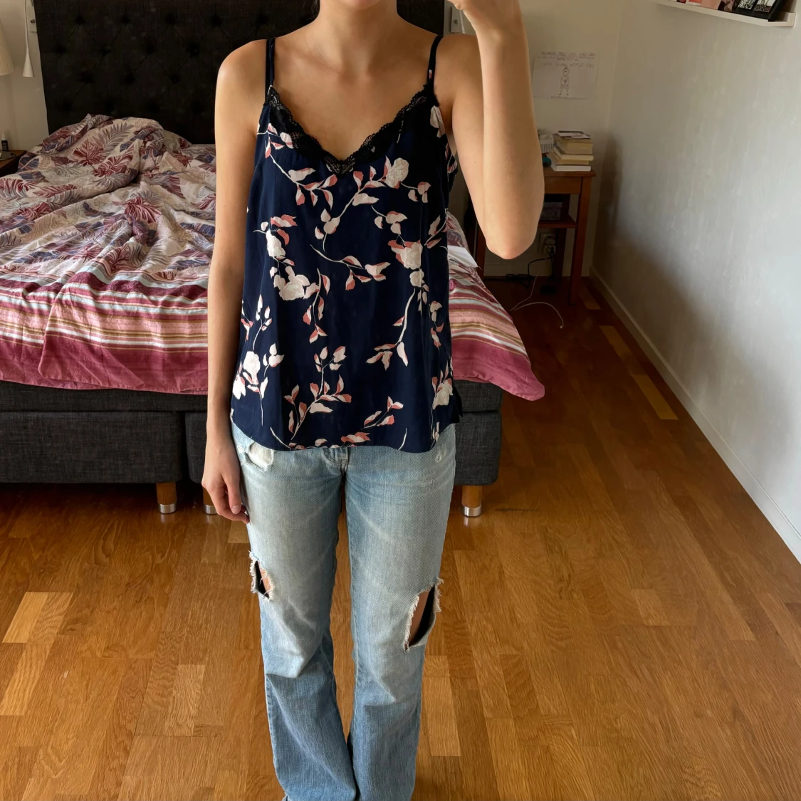 Mönstrad Spetslinne - 90