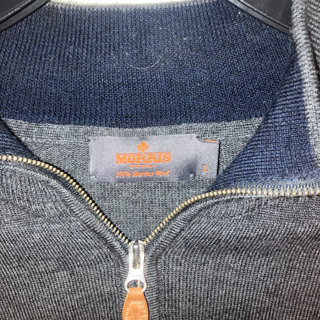 Grå tröja med dragkedja från Morris - 91