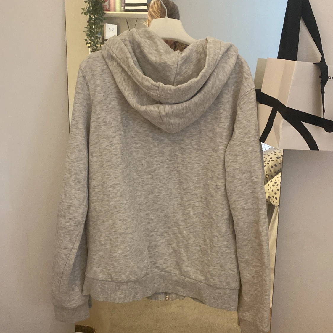 Grå zip hoodie🫶 - 91