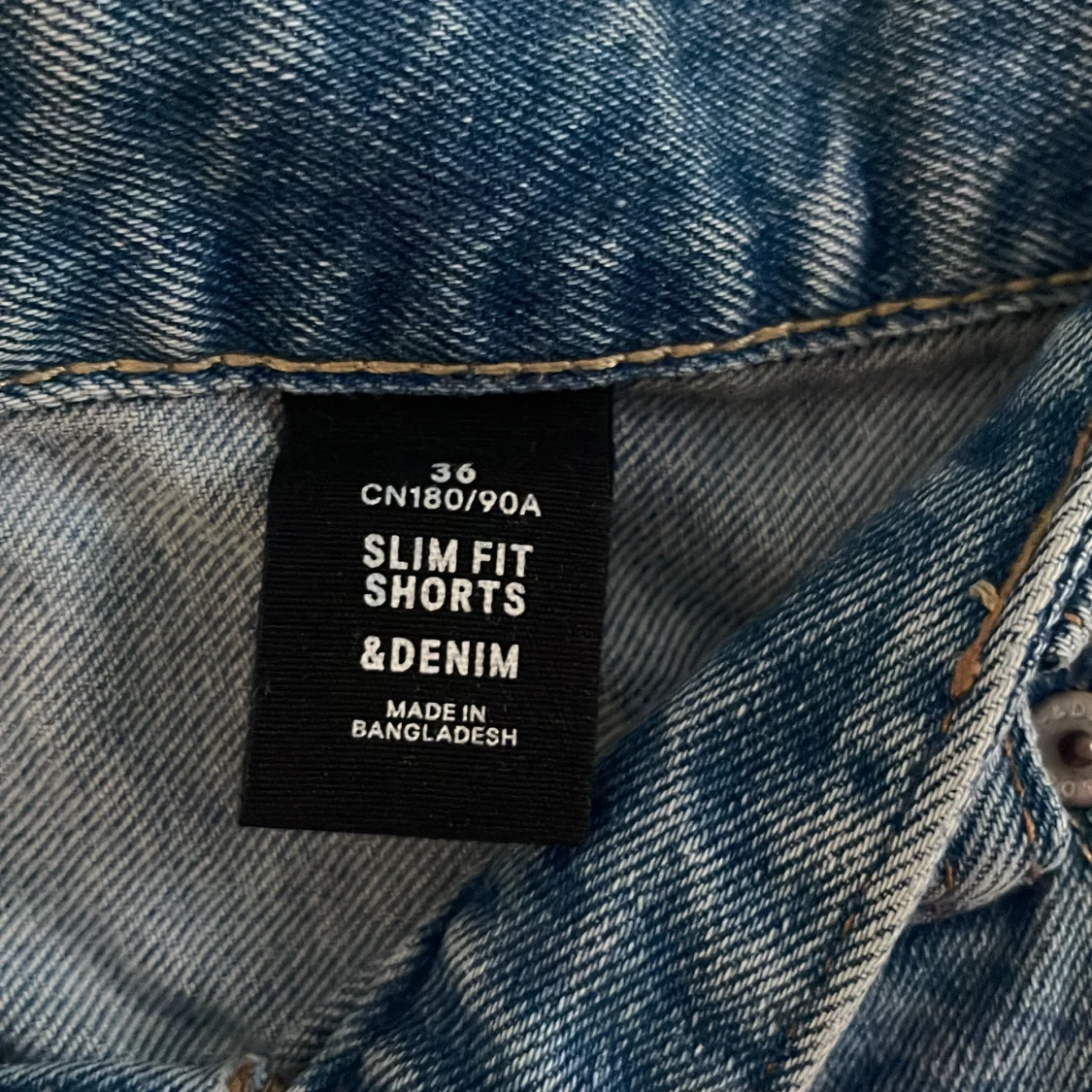 Blå jeansshorts i slim fit - 2
