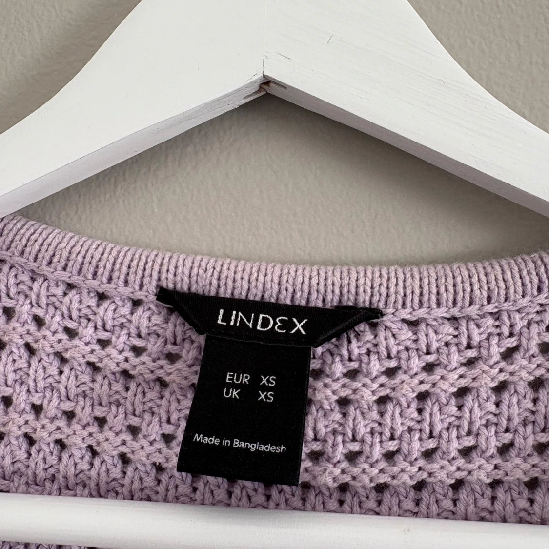 Ljuslila stickad tröja från Lindex - 1