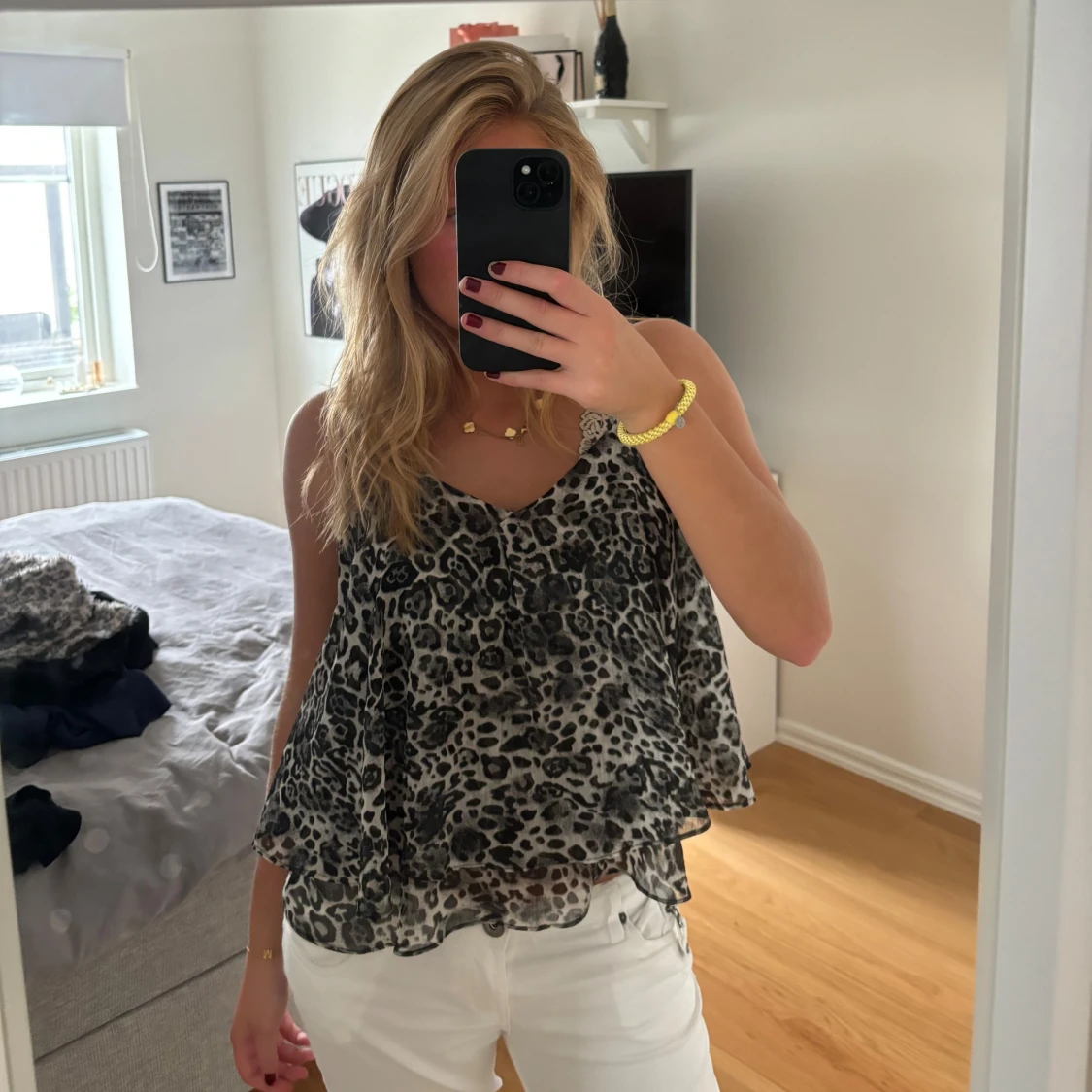 Leopardmönstrat linne - 90