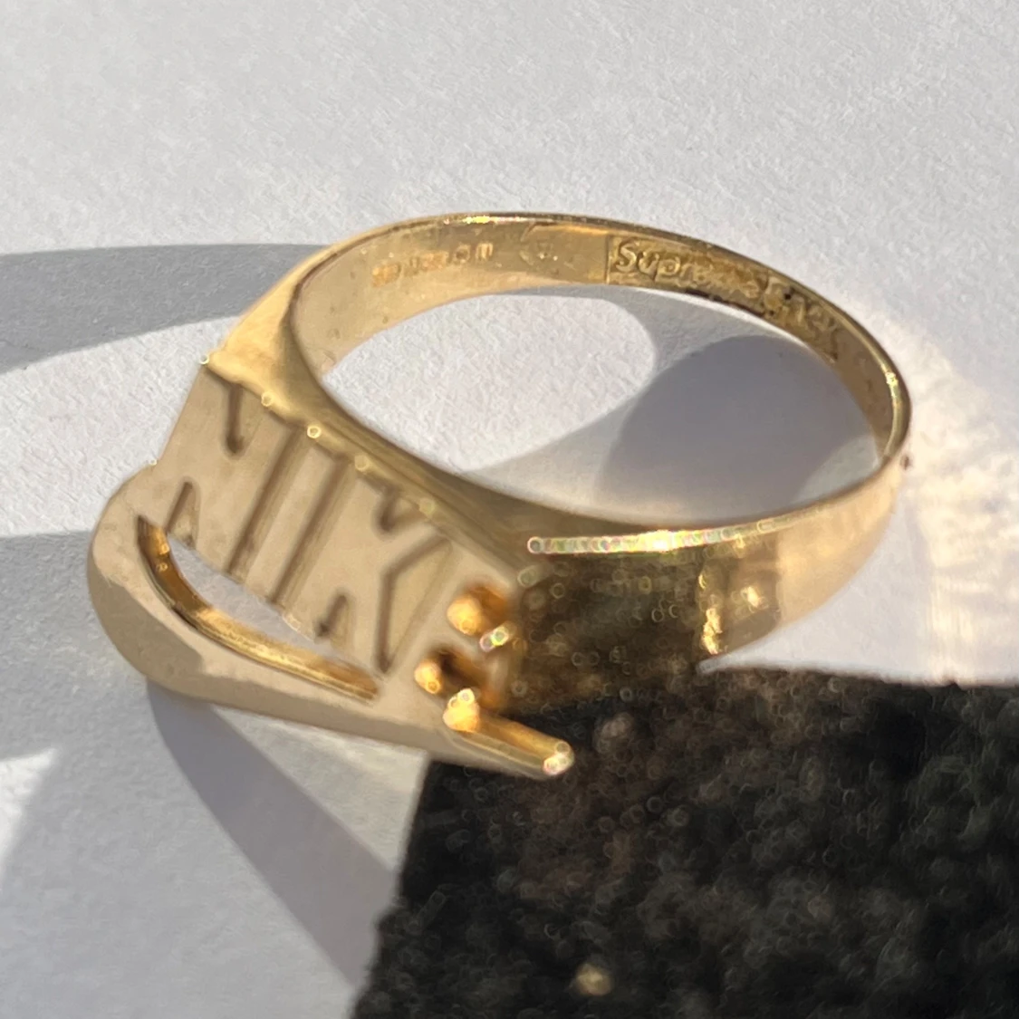 Supreme nike 14k guld ring - 90