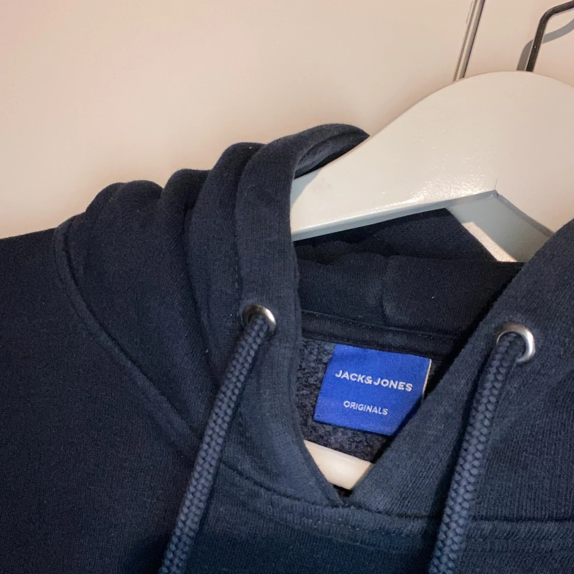 Marinblå hoodie  - 90