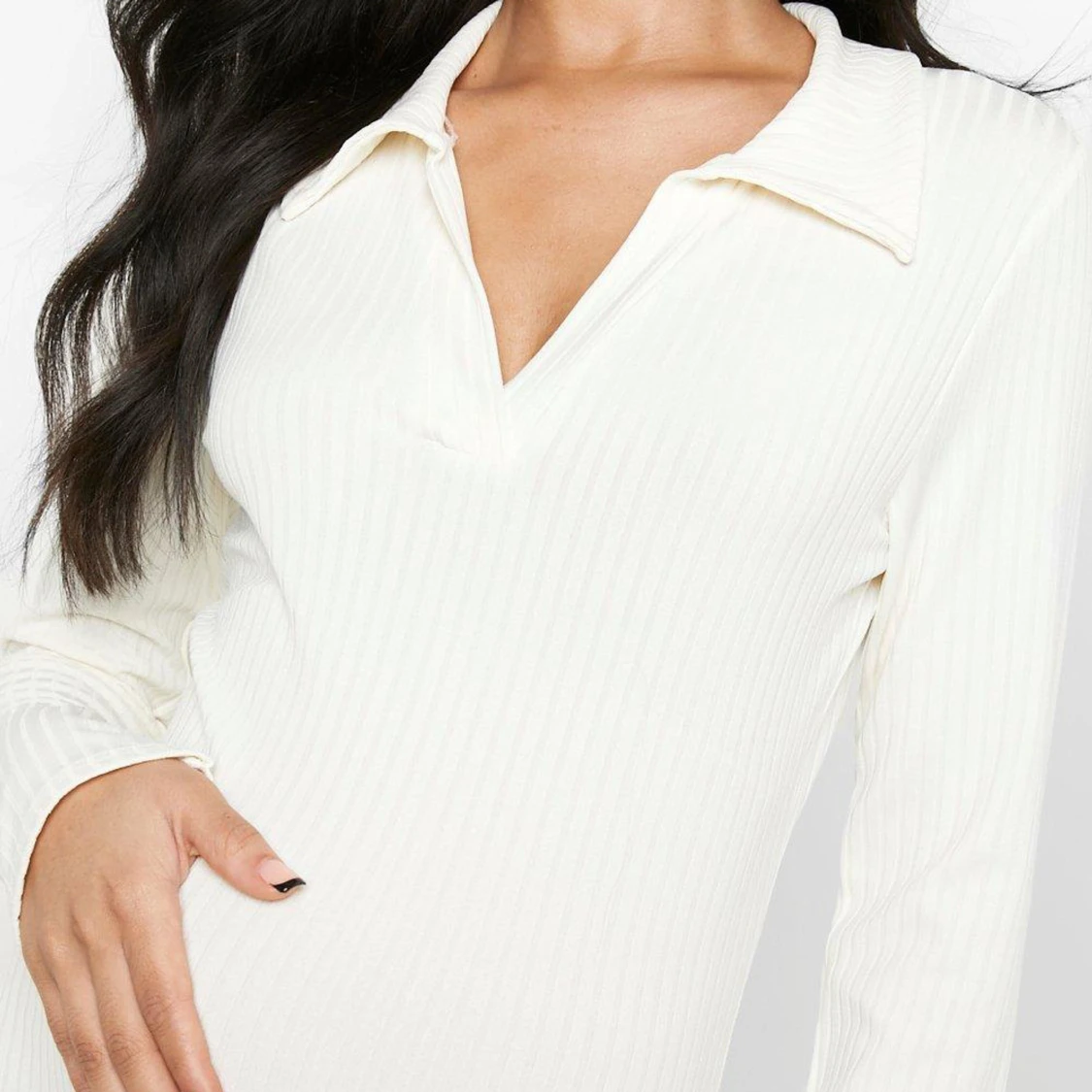 Jättesöt topp med ribb stickad 