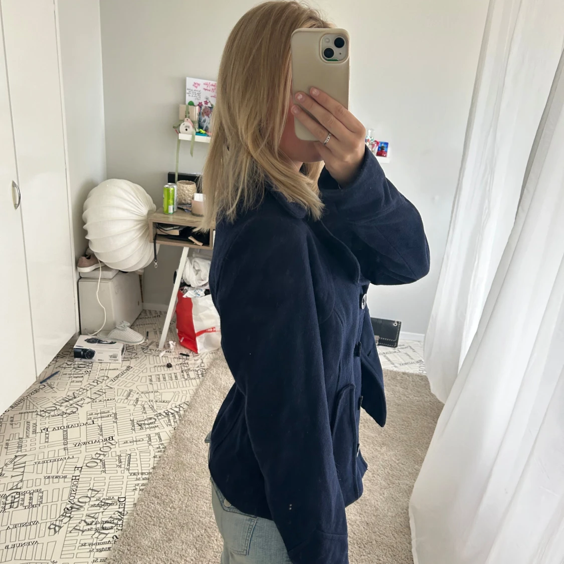 Marinblå kappa - 91