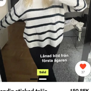Randig stickad tröja - Superfin randig tröja i st xs från Hm! Köpt på plick men säljer då jag bara fått användning för den få tal gånger