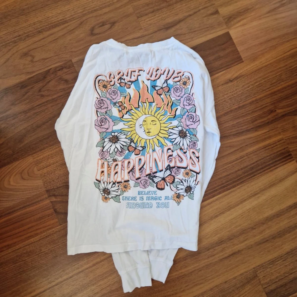 Långärmad tröja med tryck - 90