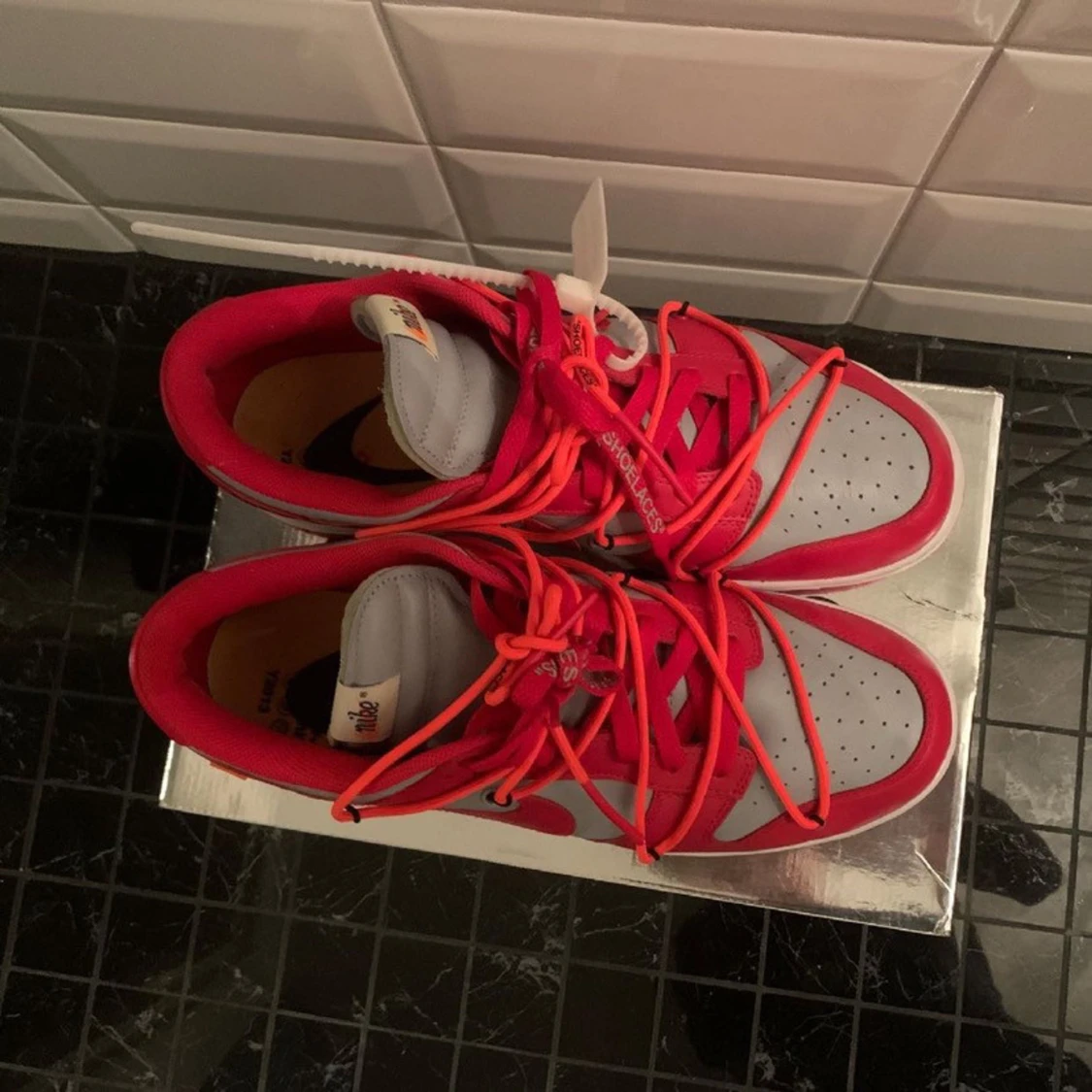 Off white dunks university red. - 90