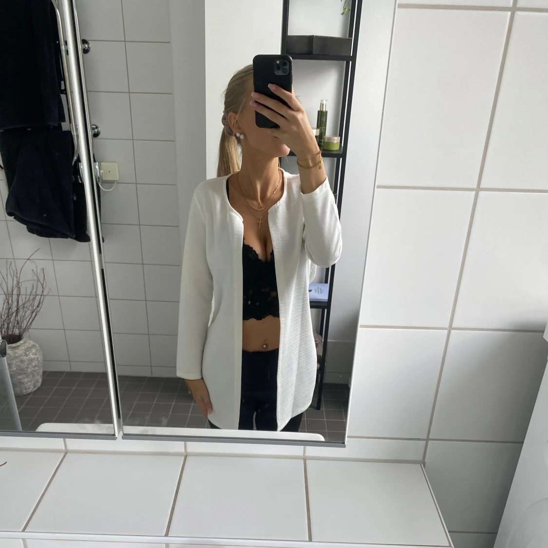 Vit kofta/ kavaj  - 90