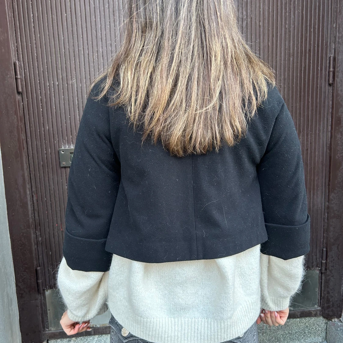 Svart Trekvartsärmad kappa - 3