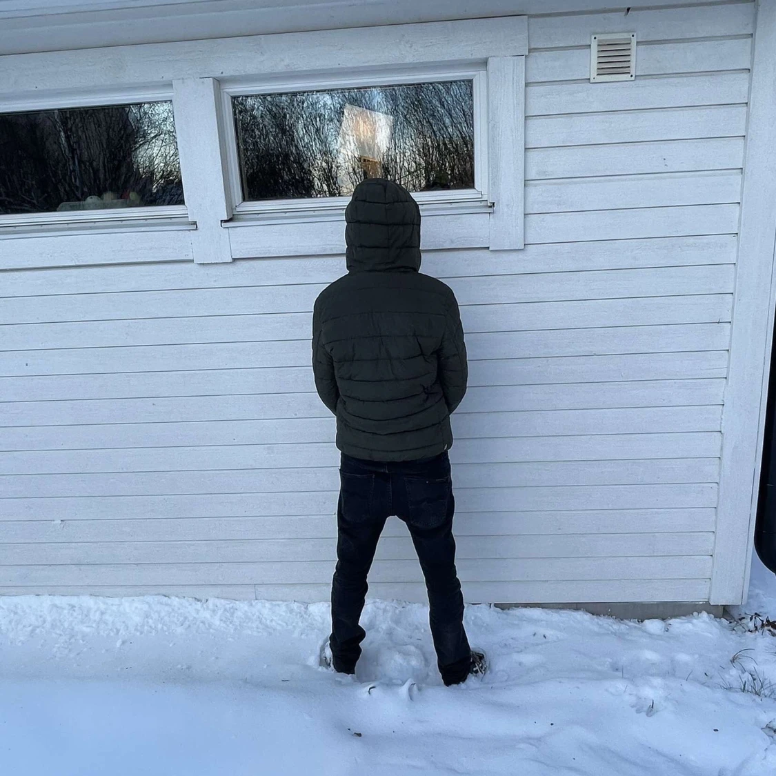 Grön pufferjacka med huva - 93