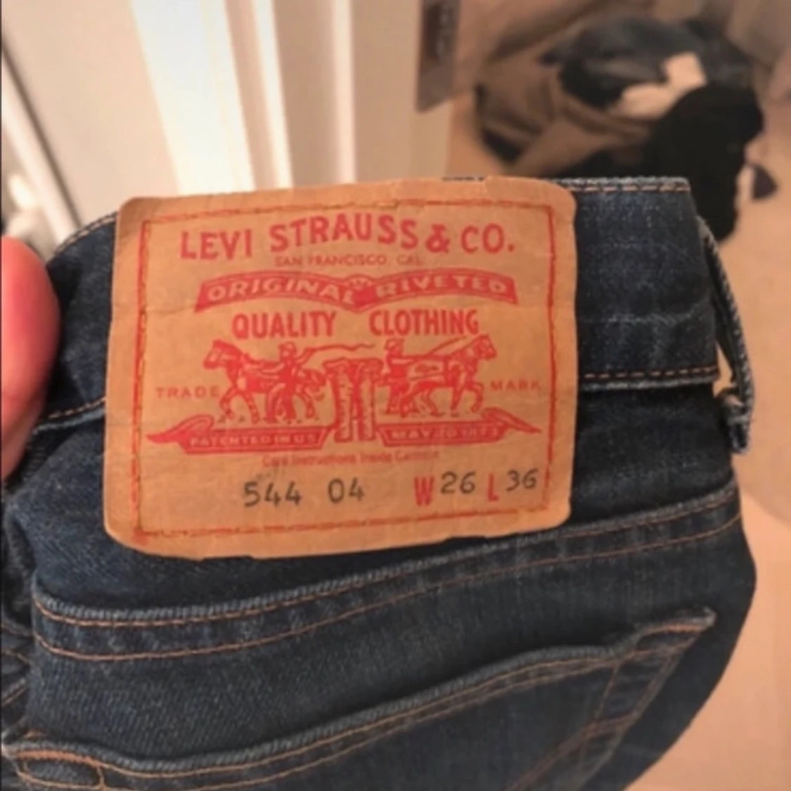 Levi's jeans i blå denim - 91