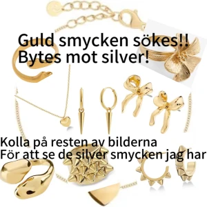 Guld smycken bytes mot silver!!!💛🤍 - Hej! Jag vill byta till guld från silver så om du vill byta från guld till silver hör av dig! 💛🤍jag är villig att betala extra om dina smycken är värda mer!💛🙏