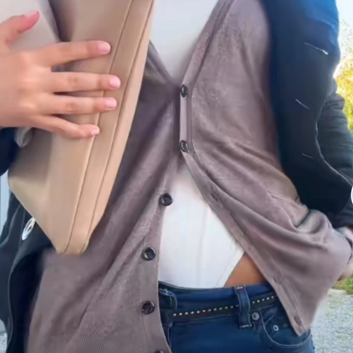 Fin stickad kofta - 90