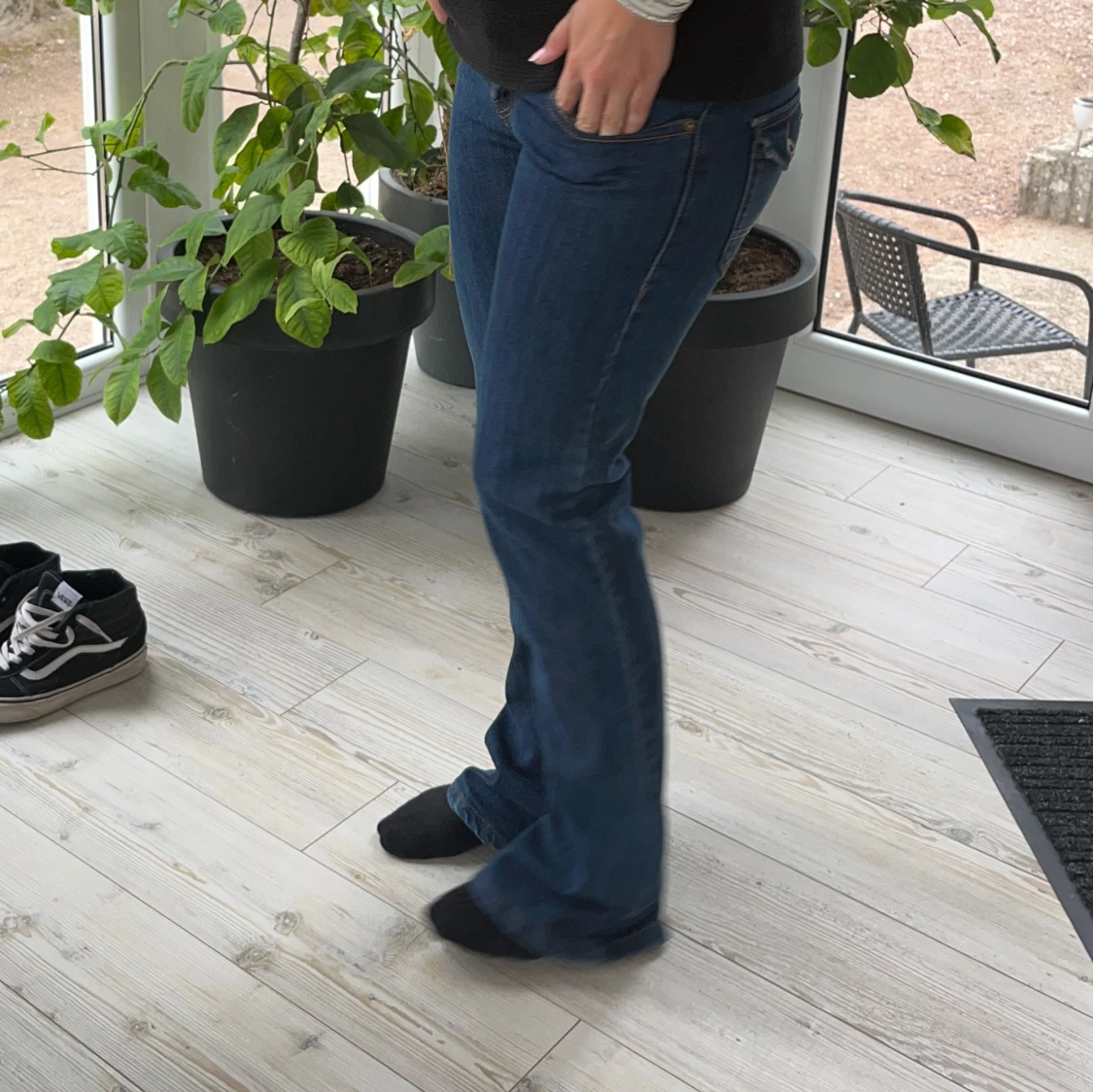 Blå bootcut jeans - 93