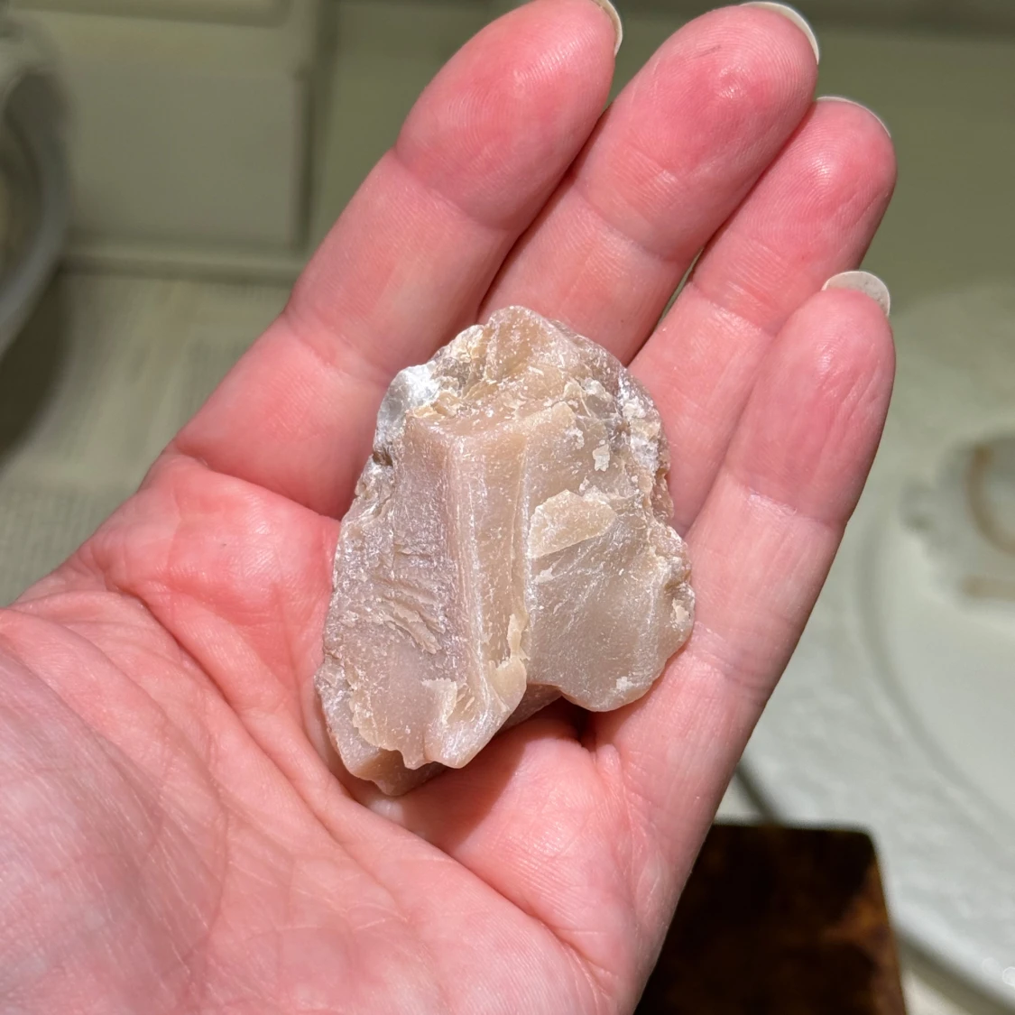 Rå bit rosa opal - 91