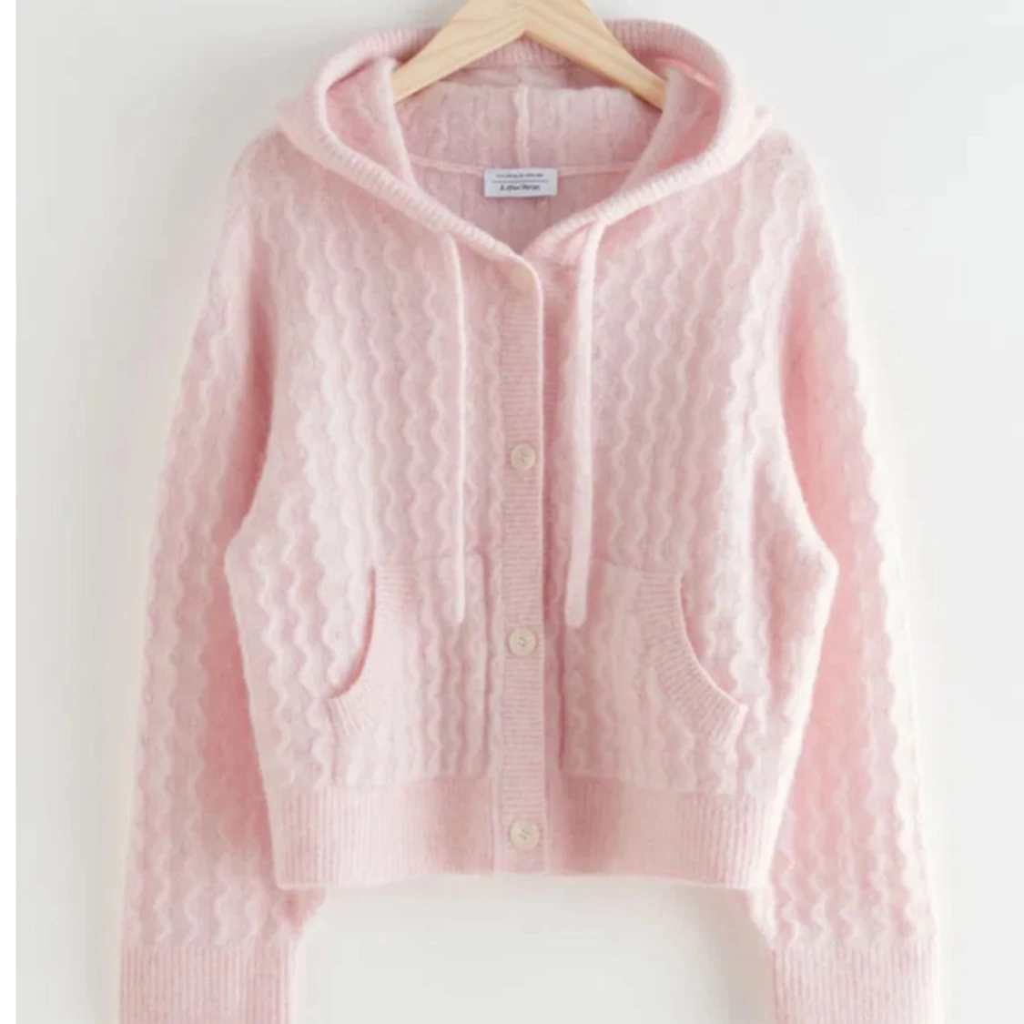 Oversized stickad hoodie