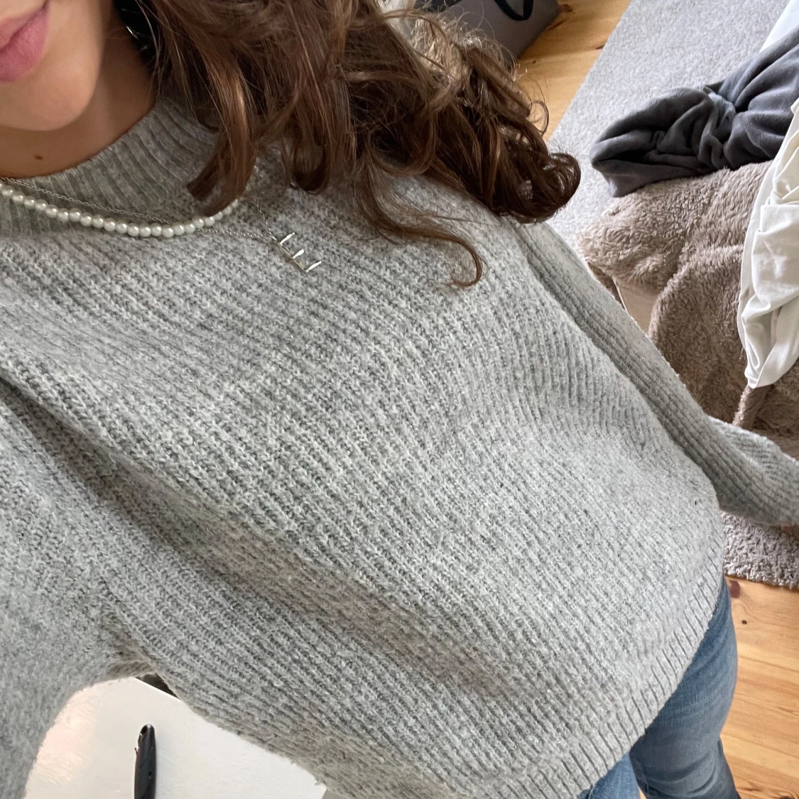 Grå stickad tröja!🩶 - 91