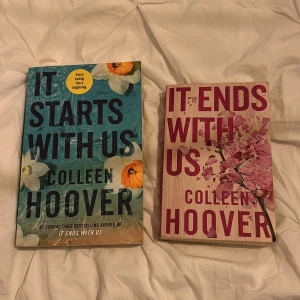 Colleen Hoover böcker - It ends with us & it starts with us båda på engelska i mycket bra skick. 