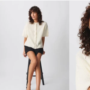 Stickad kofta  - INTRESSEKOLL!!  Tänkte kolla Intressekoll på denna populära slutsålda tröjan❤️❤️ kan tänka mej sälja direkt för 400kr☺️